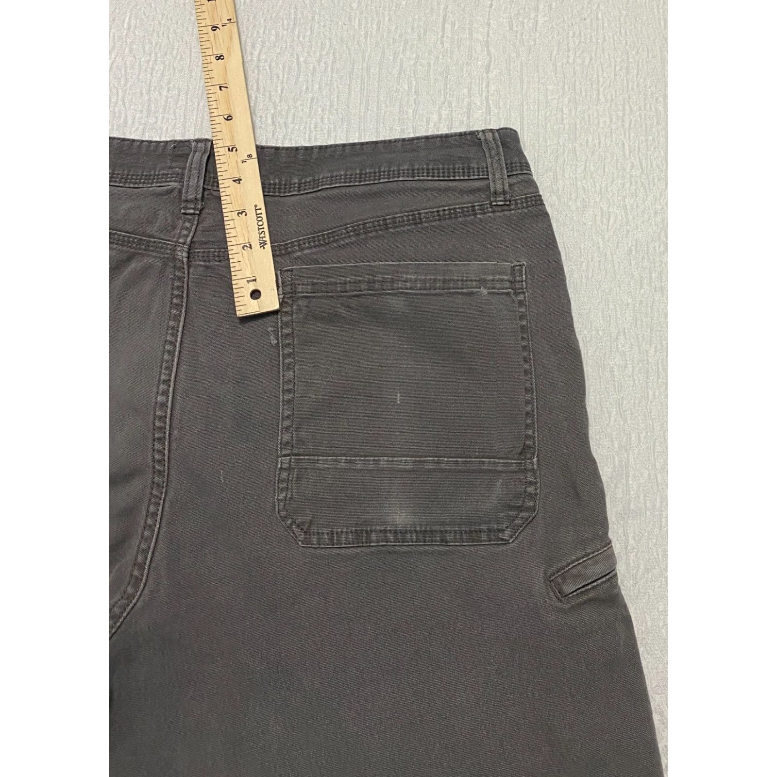 Weatherproof Weatherproof Pants Mens Casual 38 Gray Relaxed Canvas Stretch Cargo Front Zipper Pockets 34 Inseam 100% Cotton Spandex Straight Vintage Size US 38 / EU 54 - 5 Thumbnail
