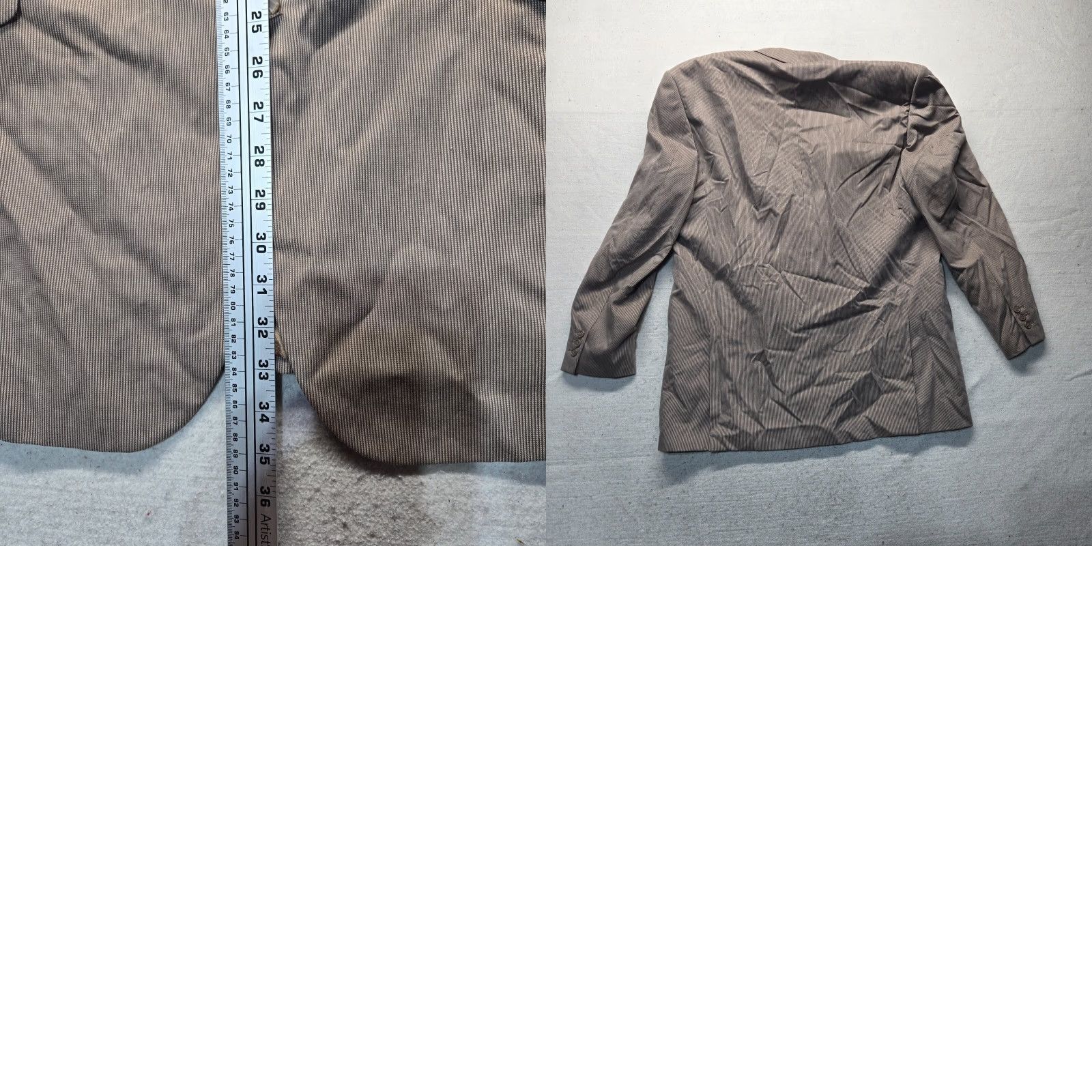 Phat Farm Phat Farm Blazer Jacket Adult Men's 44 L Brown Solid Long Single-Breasted 3-Button Notch Lapel Size 44R - 8 Thumbnail
