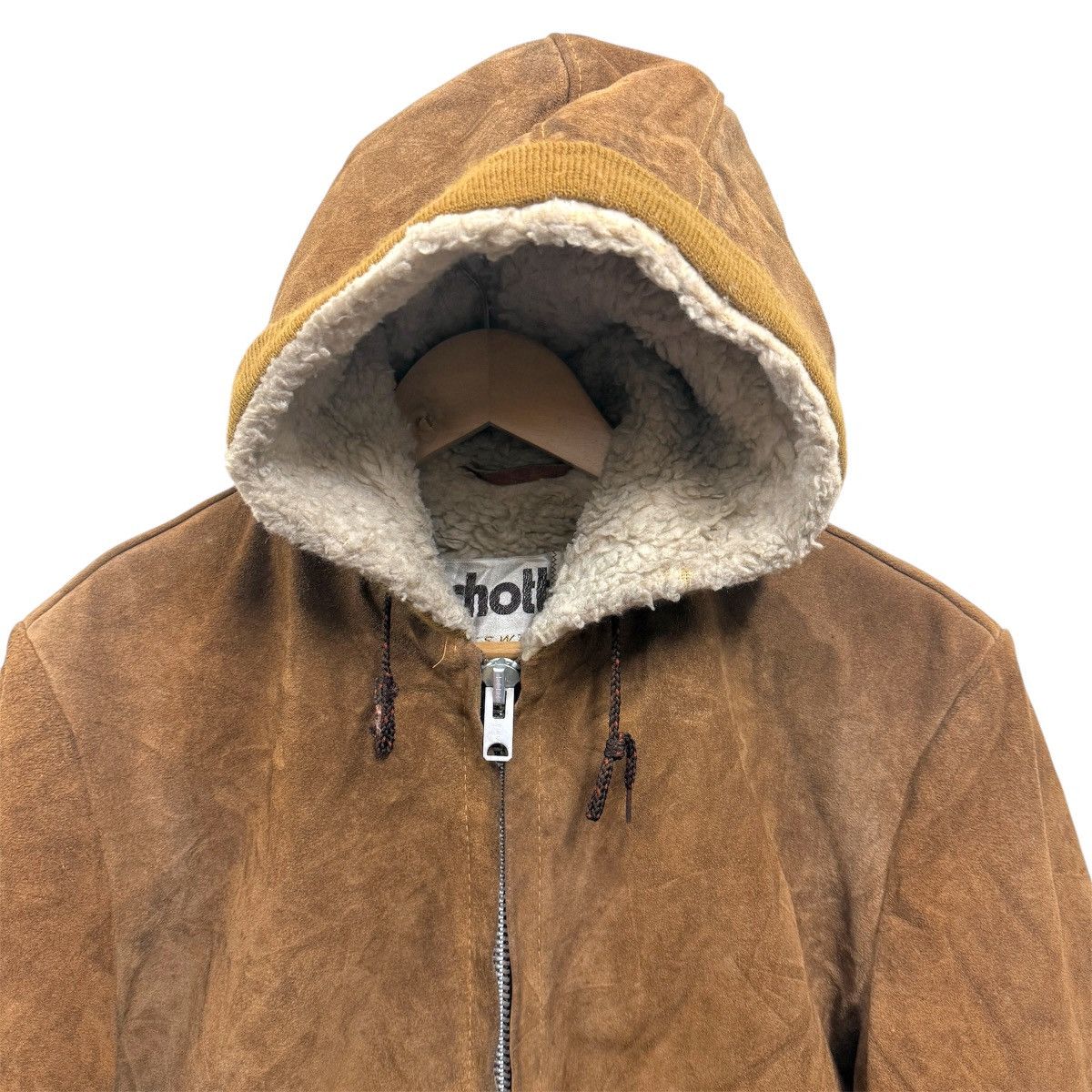 Schott Vintage Schott Suede Hooded Jacket shearling sherpa Size US M / EU 48-50 / 2 - 4 Thumbnail