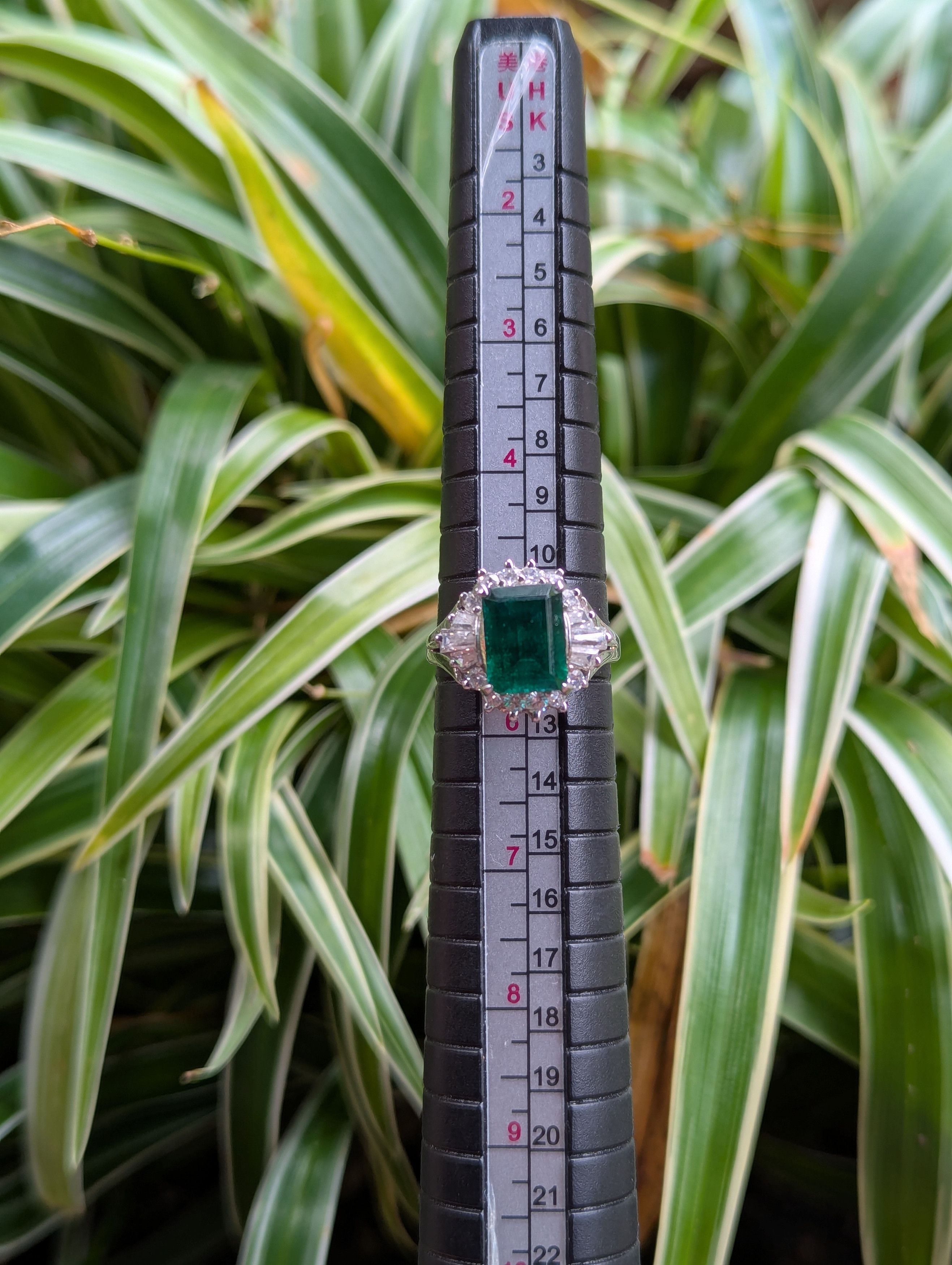 Sterling Silver 925 Sterling Silver Ring with Green Diamond Size ONE SIZE - 8 Thumbnail
