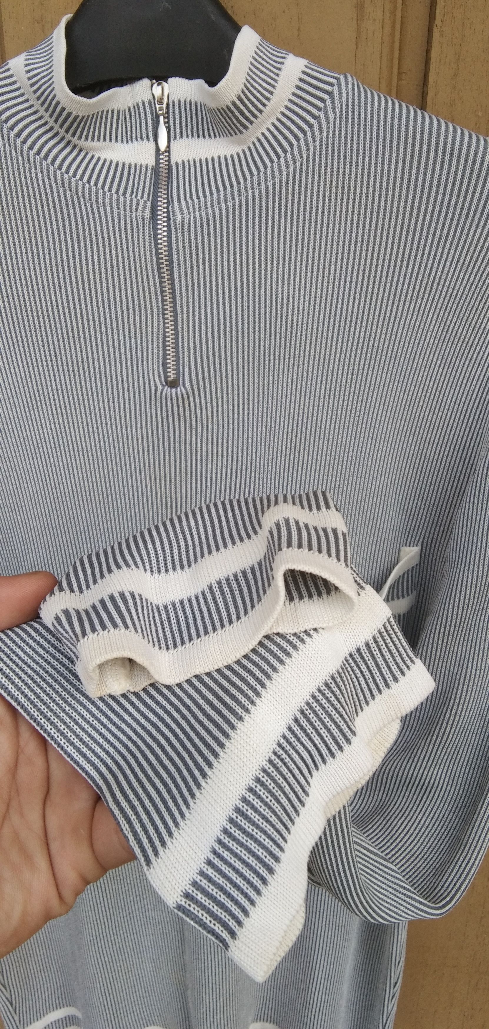 Designer × Jean Paul Gaultier × Vintage Jpg homme pocket stripe halpzip sweater Size M / US 6-8 / IT 42-44 - 4 Thumbnail