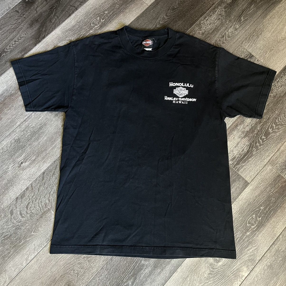 Harley Davidson Vintage 2000s Harley Davidson Honolulu Hawaii Beach Logo Tee Size US XL / EU 56 / 4 - 3 Thumbnail