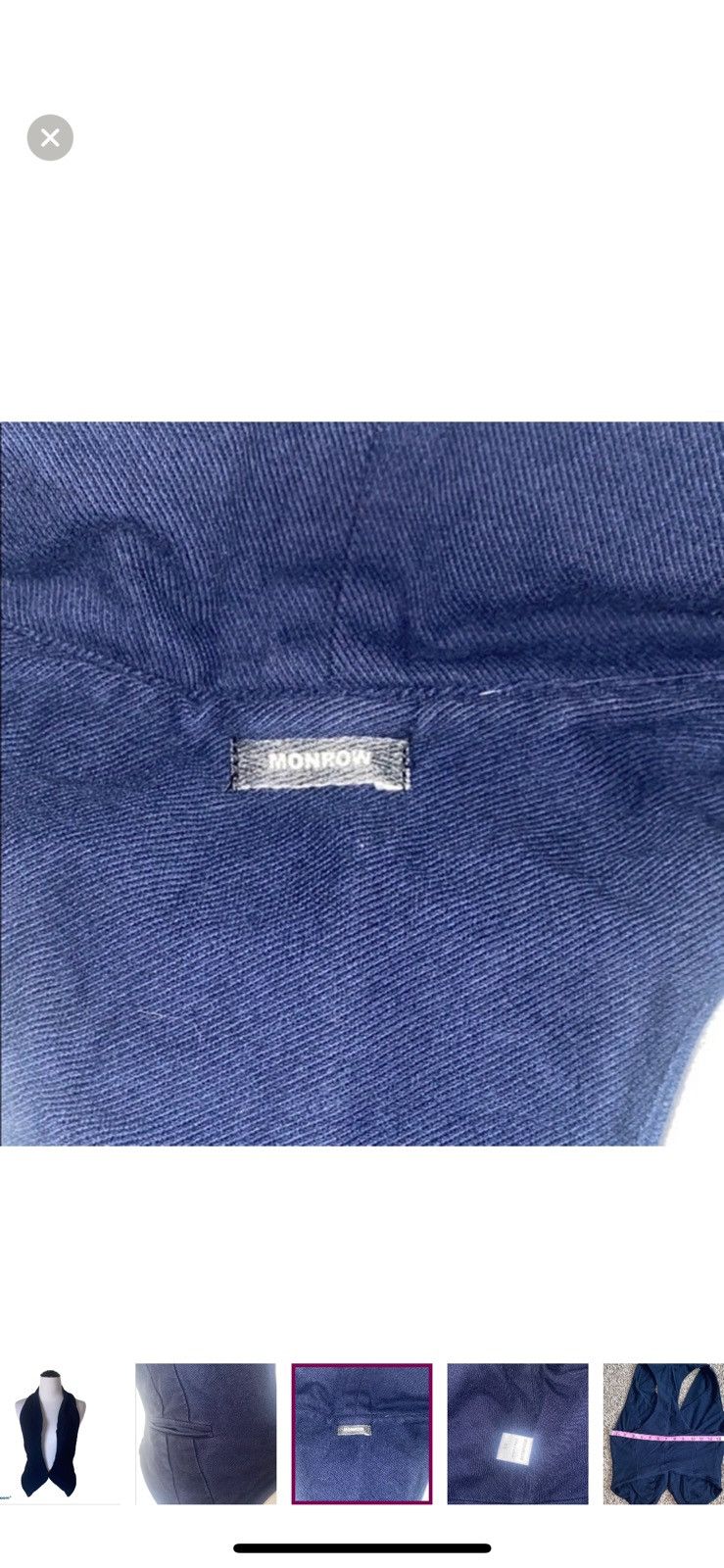 MONROW Monrow revolve XS navy blue vest Size XS / US 0-2 / IT 36-38 - 3 Thumbnail