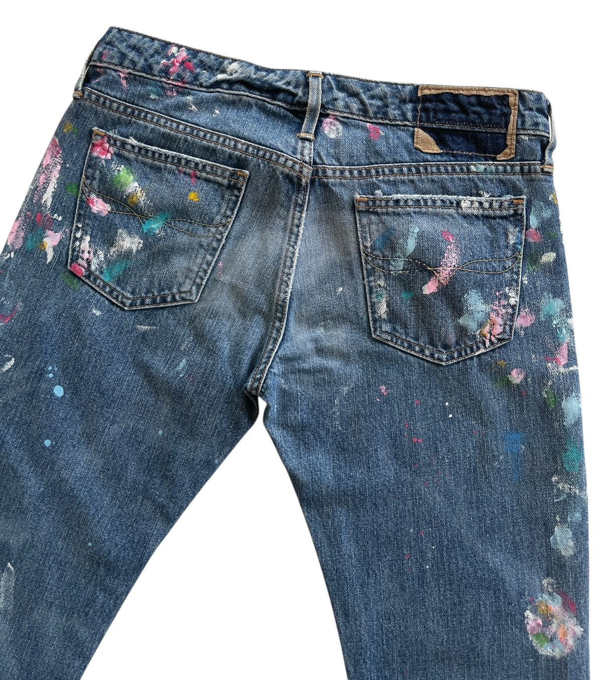 Polo Ralph Lauren Polo RL Paint Splatter Distressed Astor Slim Boyfriend Denim Size 28" / US 6 / IT 42 - 8 Thumbnail