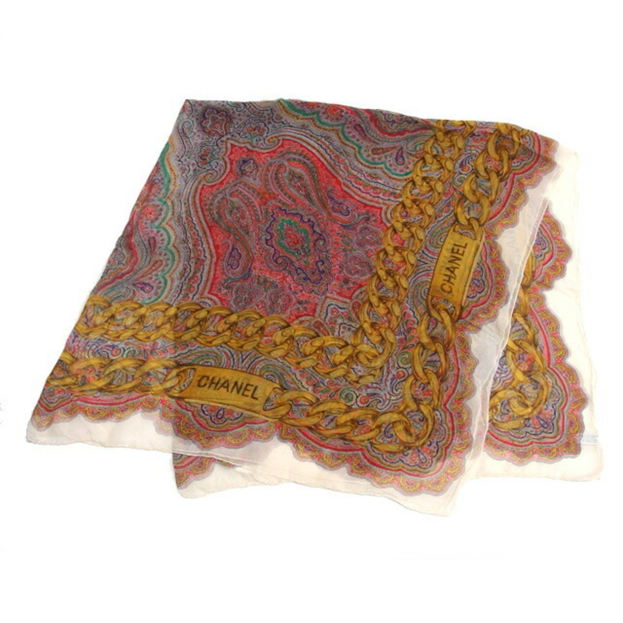 Large Scarf Muffler Chain Paisley Silk Womenswear