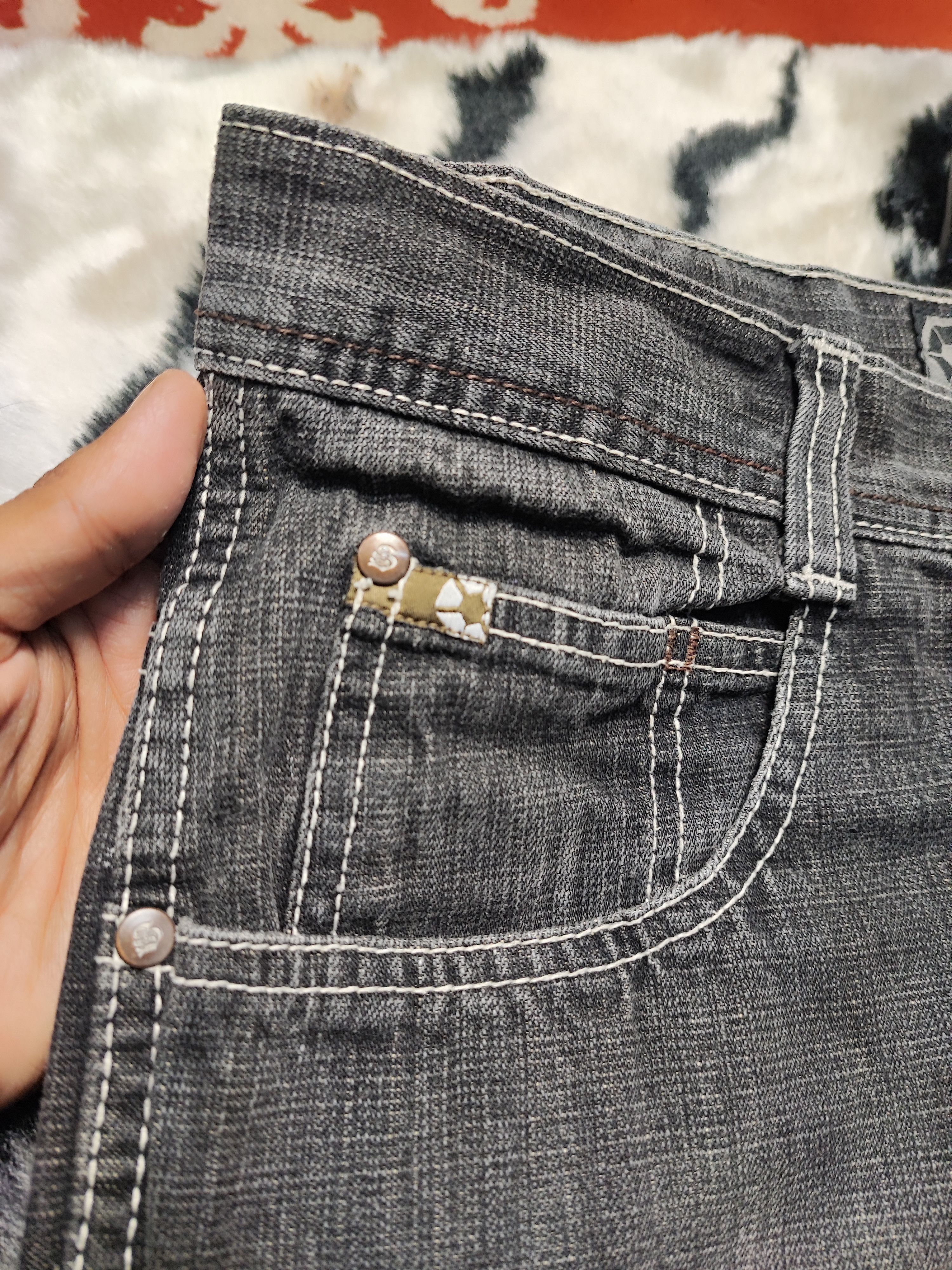 Southpole Crazy Y2K Baggy Southpole Jeans Wide Leg Grunge Skater JNCO Size US 33 - 8 Thumbnail