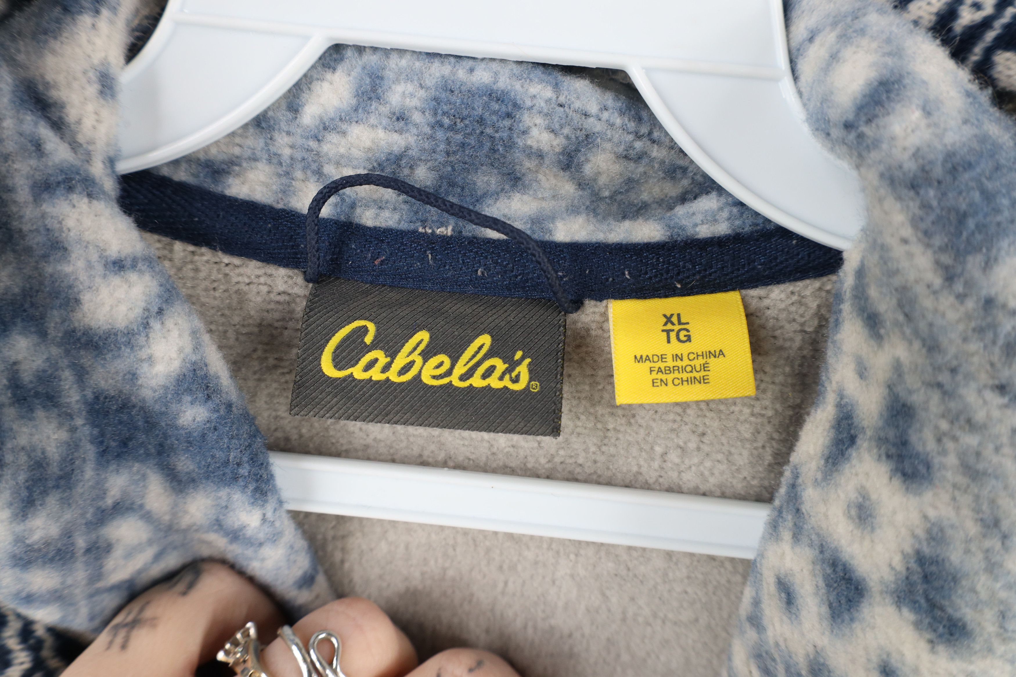 Cabelas × Vintage Vintage Cabelas Poinsettia Knit Sweater Jacket Swacket Size US XL / EU 56 / 4 - 8 Thumbnail