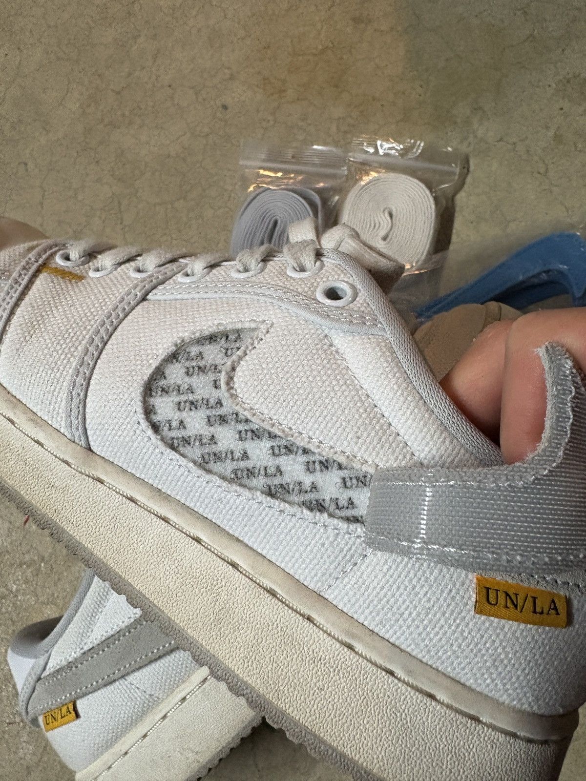 Nike Size 7.5 - Jordan 1 Retro AJKO Low SP Union White Canvas Size US 7.5 / EU 40-41 - 7 Thumbnail