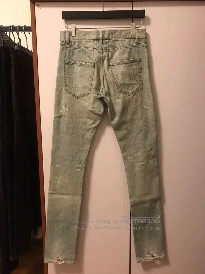 Saint Laurent Paris Saint Laurent Paris Blue Big Destroyed Denim Jeans Size US 28 / EU 44 - 2 Thumbnail