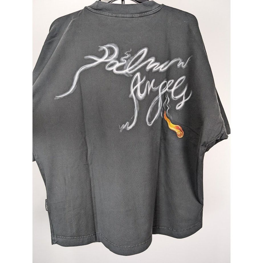 Palm Angels o1rshd1 Foggy PA Logo Over T-Shirt in Black / White Size US M / EU 48-50 / 2 - 12 Thumbnail