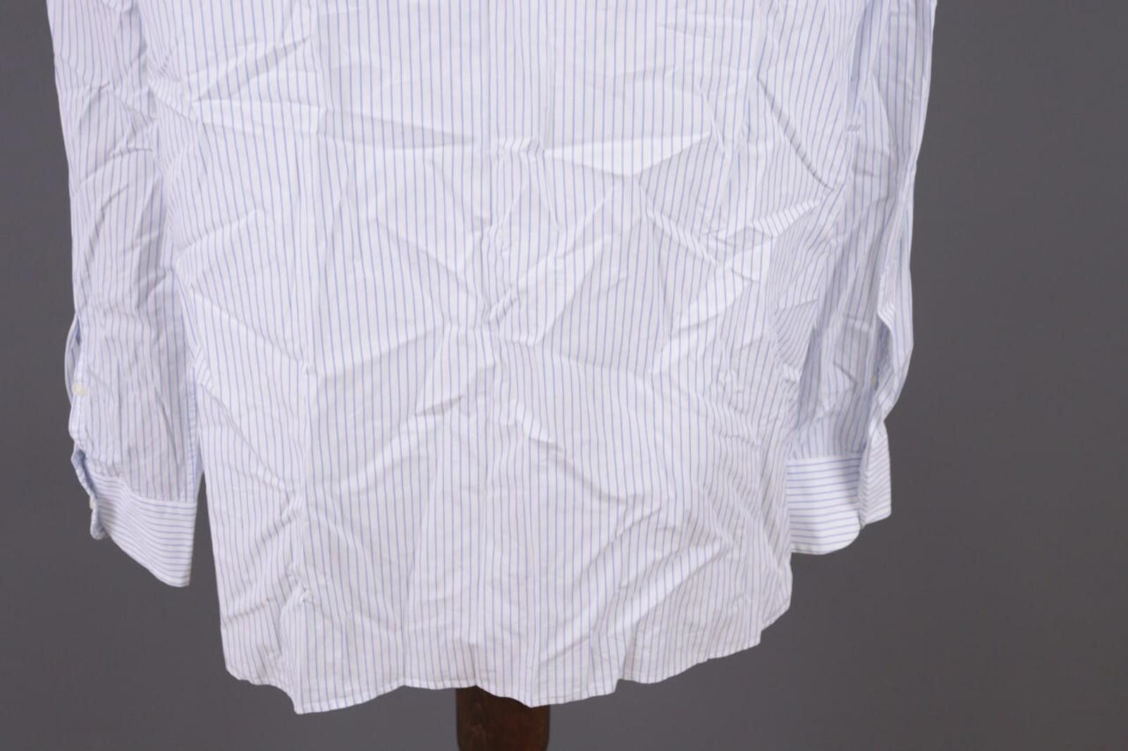 Designer Boggi Milano Regular Fit Pinstre Down Shirt Size 46 / 18 1/2 Size US M / EU 48-50 / 2 - 10 Thumbnail