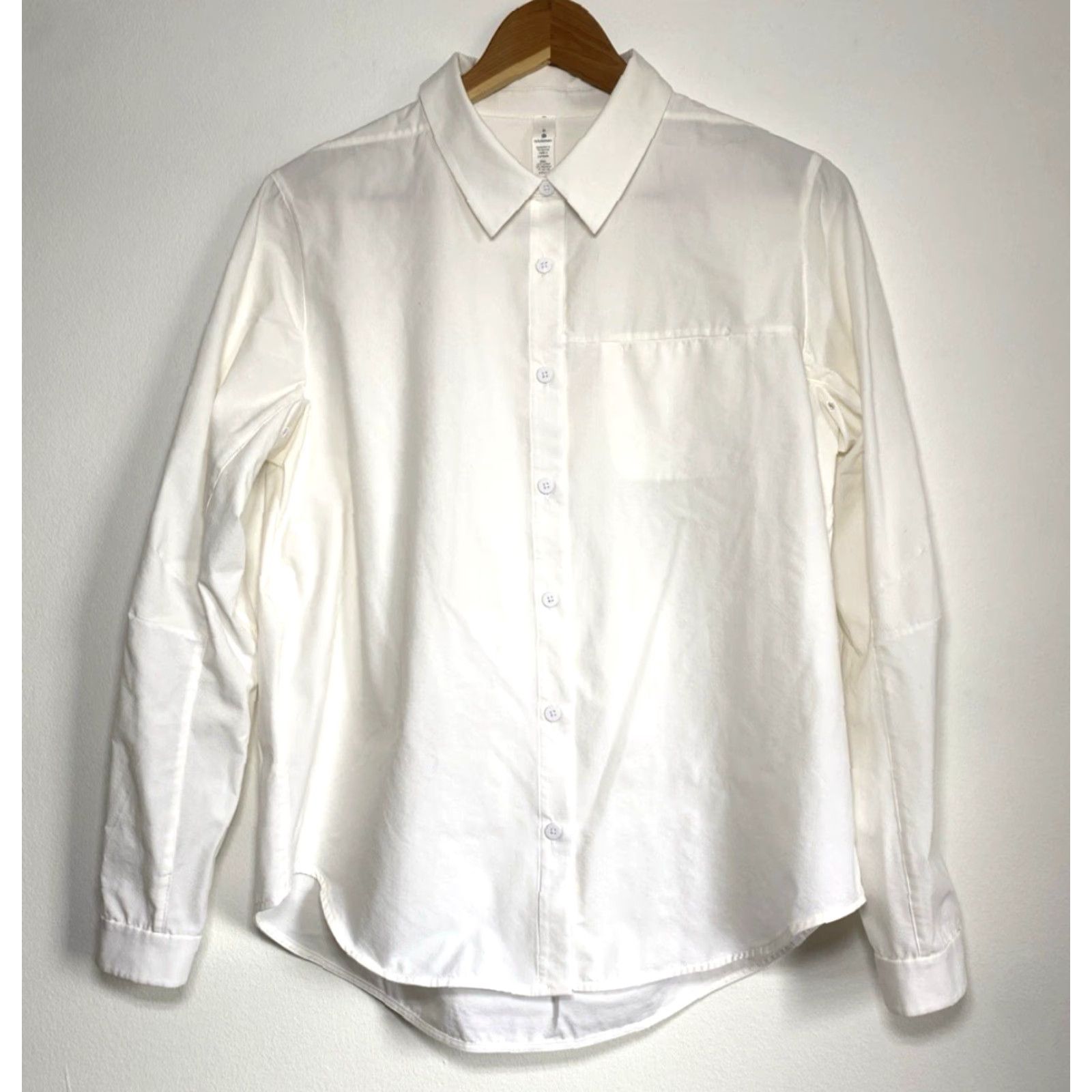 Lululemon Lululemon Women's Shirt Full Day Ahead White LW3DGQS Athleisure Sz 8 Size M / US 6-8 / IT 42-44 - 5 Thumbnail