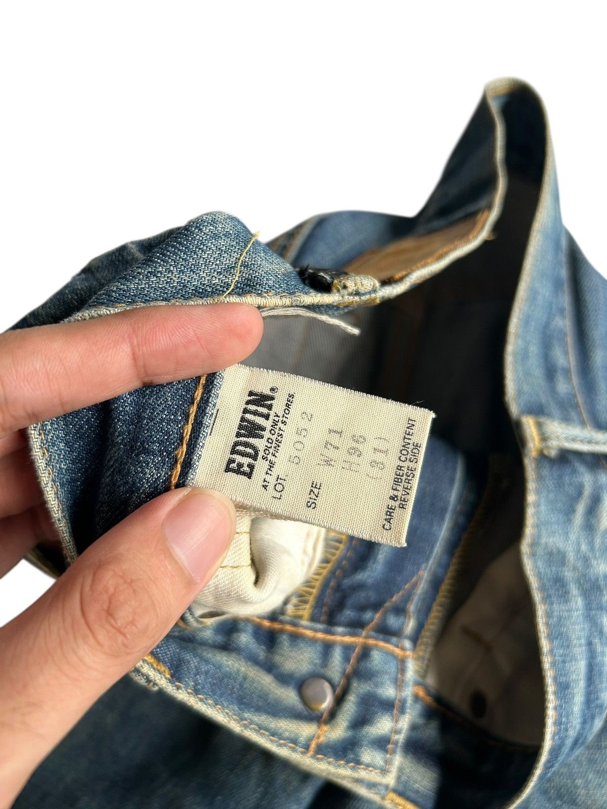 Japanese Brand × Kapital × Vintage Vintage Edwin Selvedge Distressed Punk Grunge Denim Jeans Size US 30 / EU 46 - 7 Thumbnail