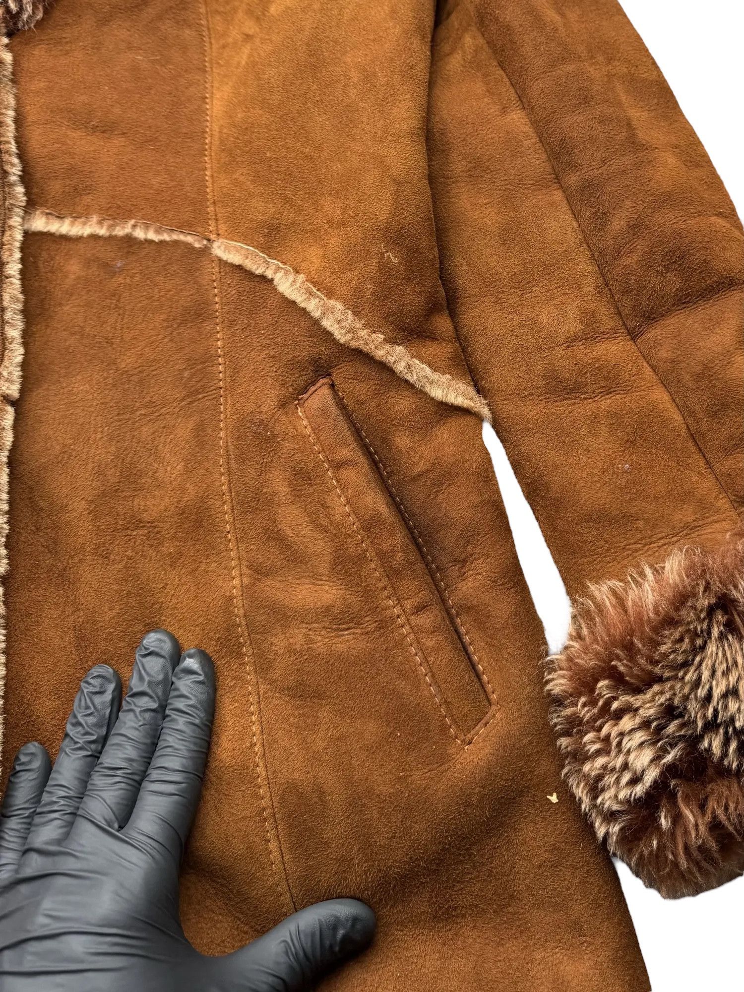 Vintage Real Sheepskin Coat From The 90s(V212) Size M / US 6-8 / IT 42-44 - 6 Thumbnail