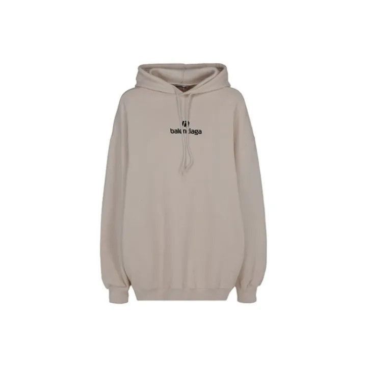 Balenciaga Balenciaga Logo Hoodie for Women in Gray 0079-2507 Size S / US 4 / IT 40 - 1 Thumbnail