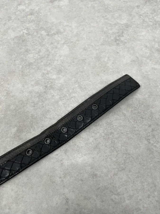 Bottega Veneta Bottega Veneta Woven Black Leather Belt Size ONE SIZE - 6 Thumbnail