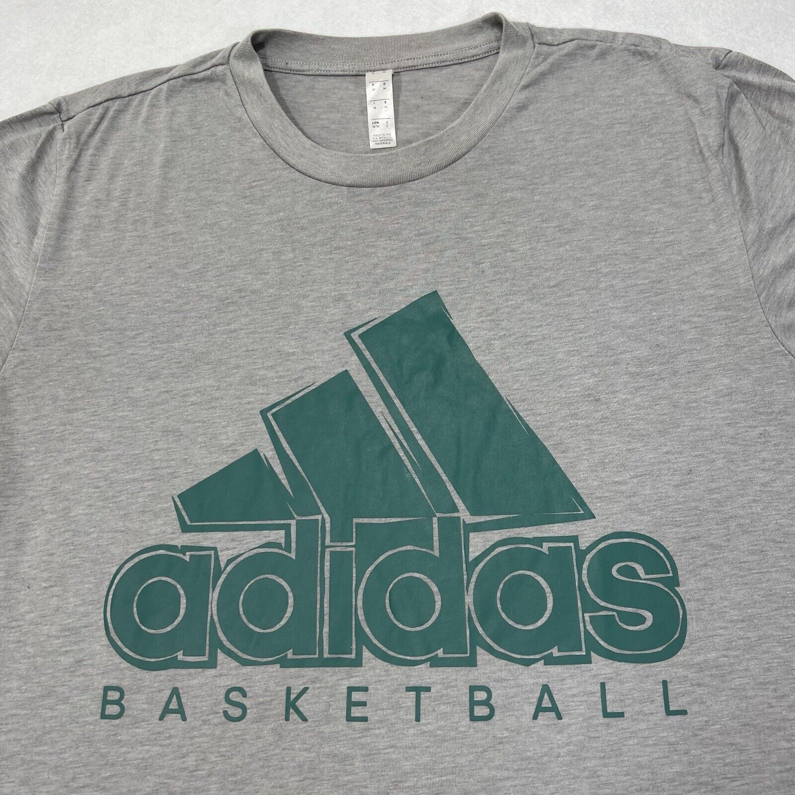 Adidas Adidas Basketball Short Sleeve Athletic Graphic T Shirt Size US M / EU 48-50 / 2 - 2 Thumbnail