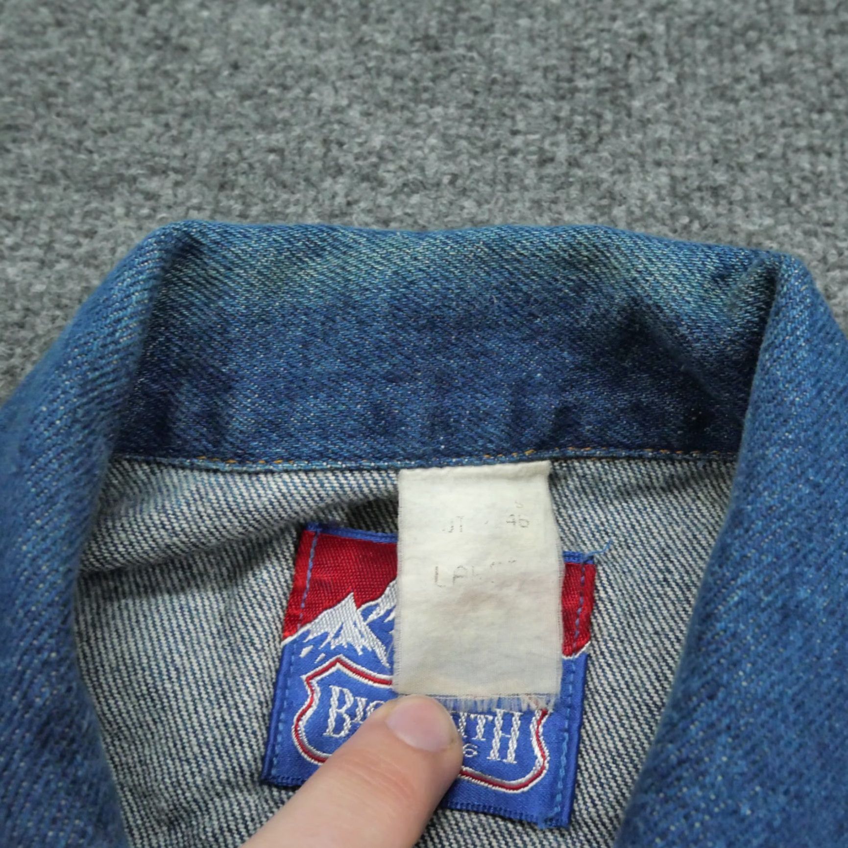Vintage VINTAGE Big Smith Jacket Mens L Blue Denim Trucker Shirt Size US 33 - 6 Thumbnail