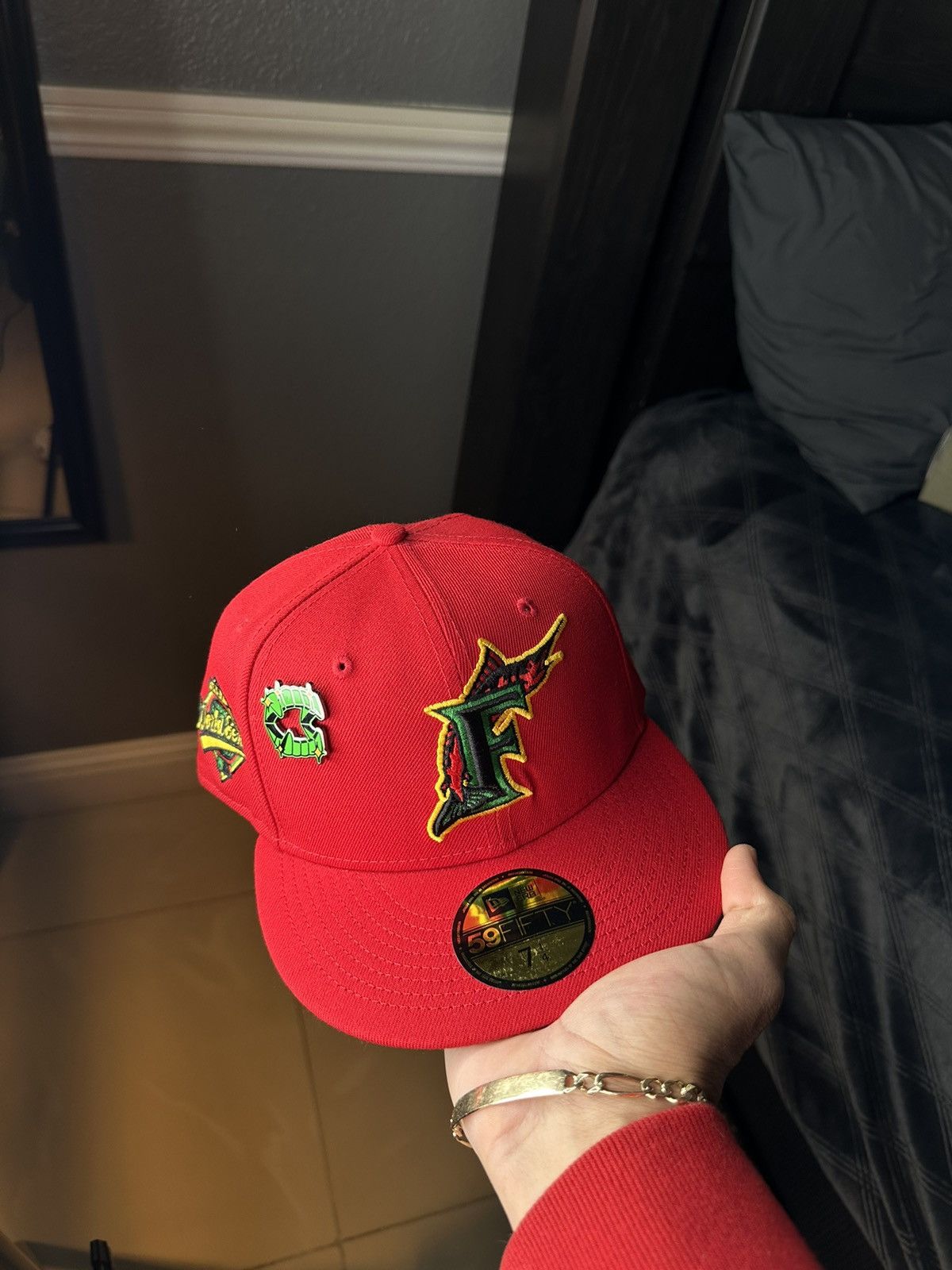 New Era Florida Marlins New Era fitted cap with pin Size ONE SIZE - 2 Thumbnail