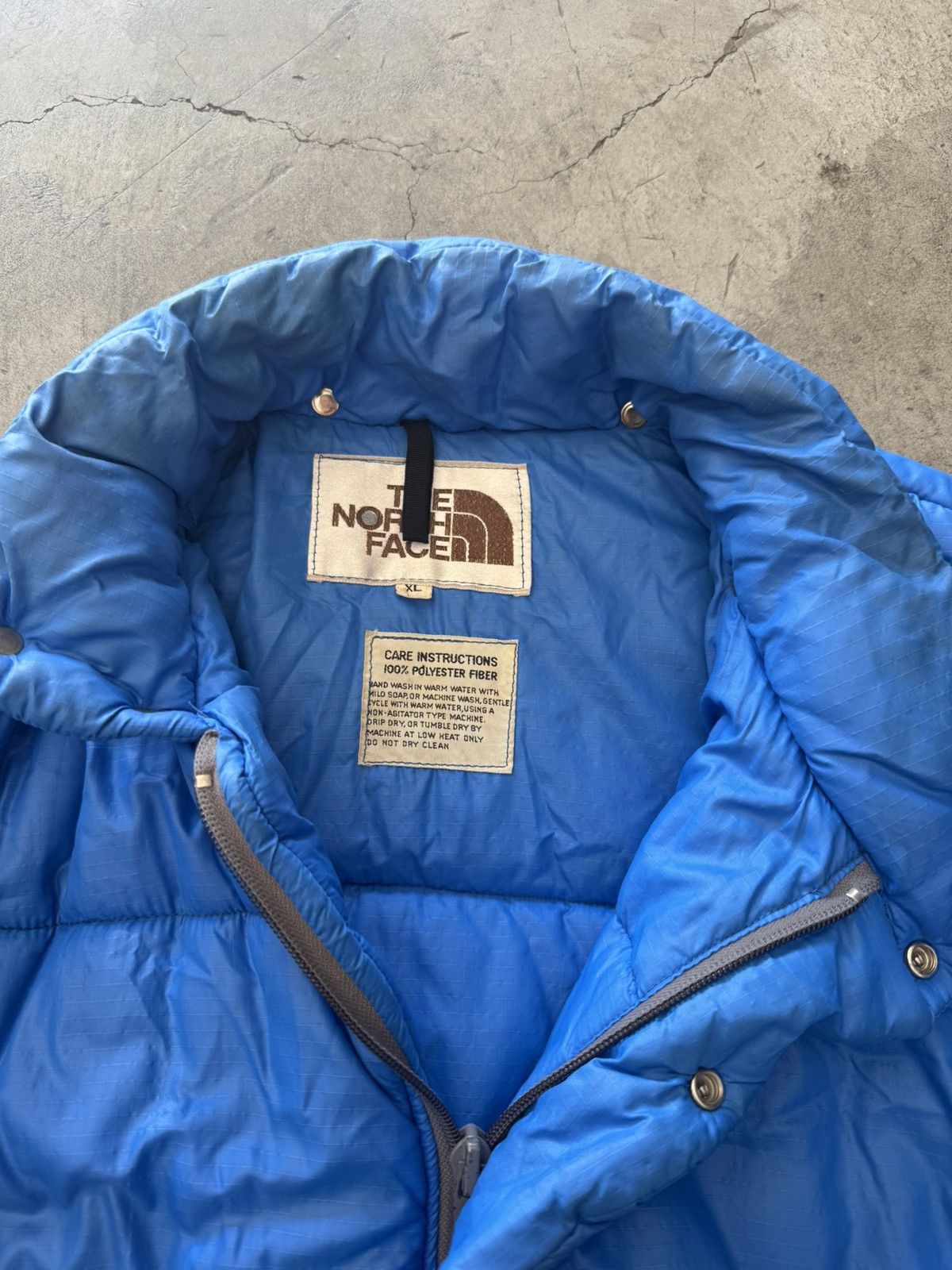 The North Face Vintage 70s The North Face Brown Label Down Jacket Blue XL Size US XL / EU 56 / 4 - 4 Thumbnail