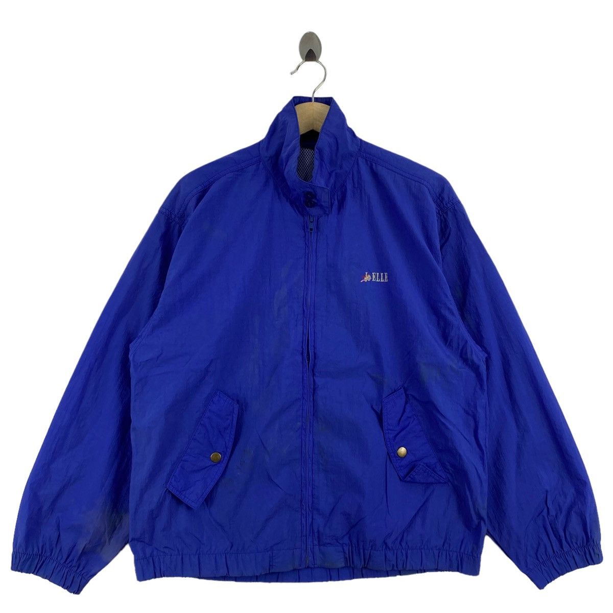 Other ELLE Italian Designer Embroidered Brand Blue Windbreaker Size US L / EU 52-54 / 3 - 1 Thumbnail