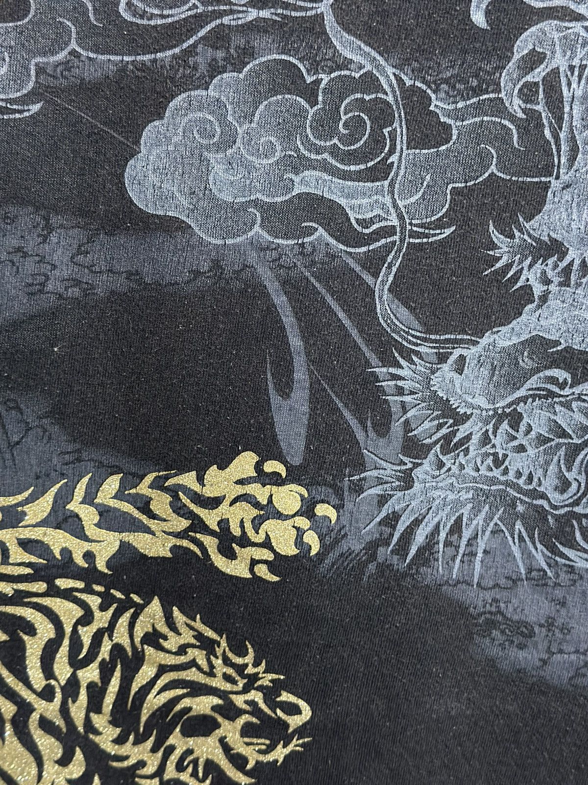 Bullet Noise Vintage Bullet Noise Sukajan Tiger And Dragon Sun Faded Tee Size US XL / EU 56 / 4 - 3 Thumbnail