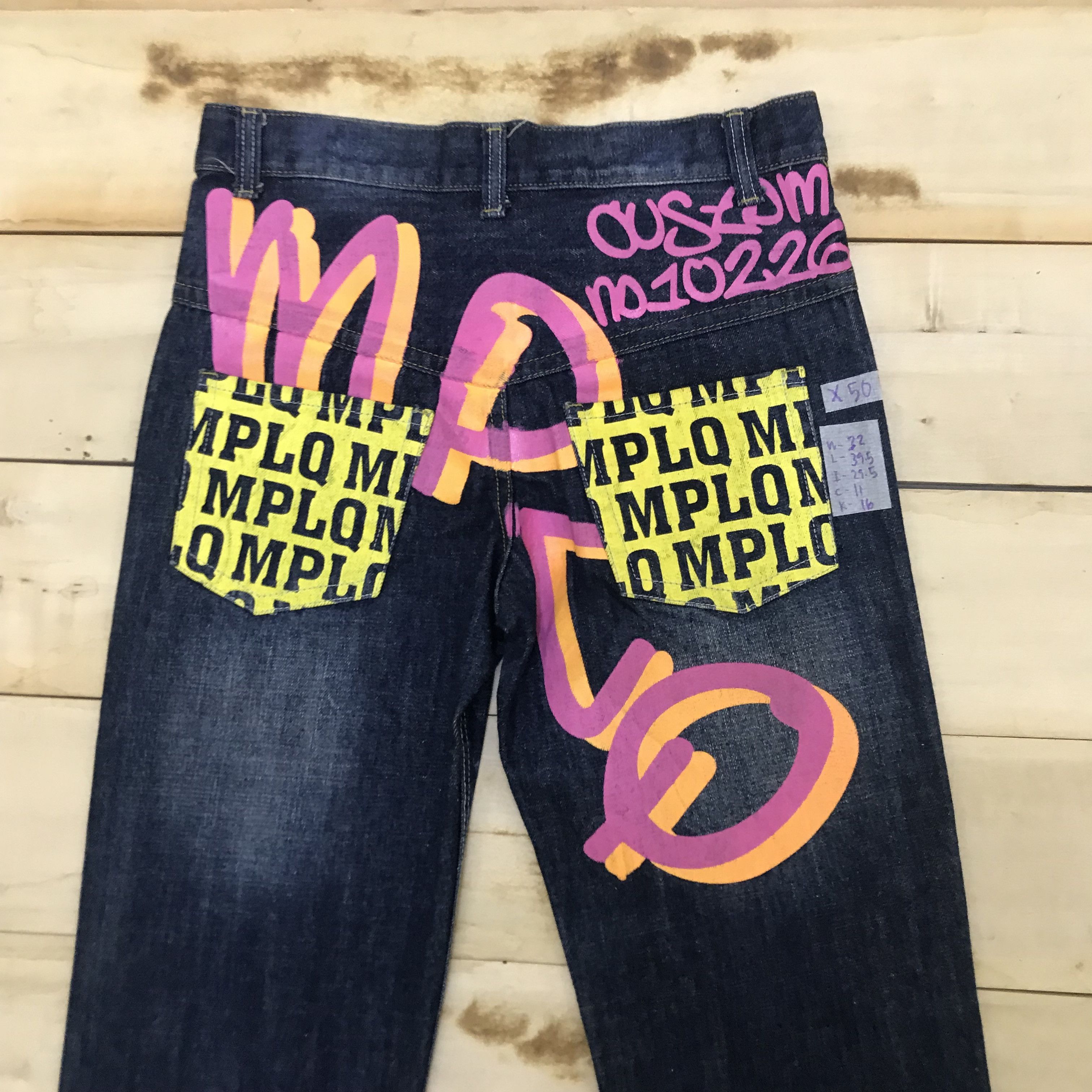 Japanese Brand X50 JAPAN MADE MPLQ PAINTED DENIM Size US 32 / EU 48 - 3 Thumbnail