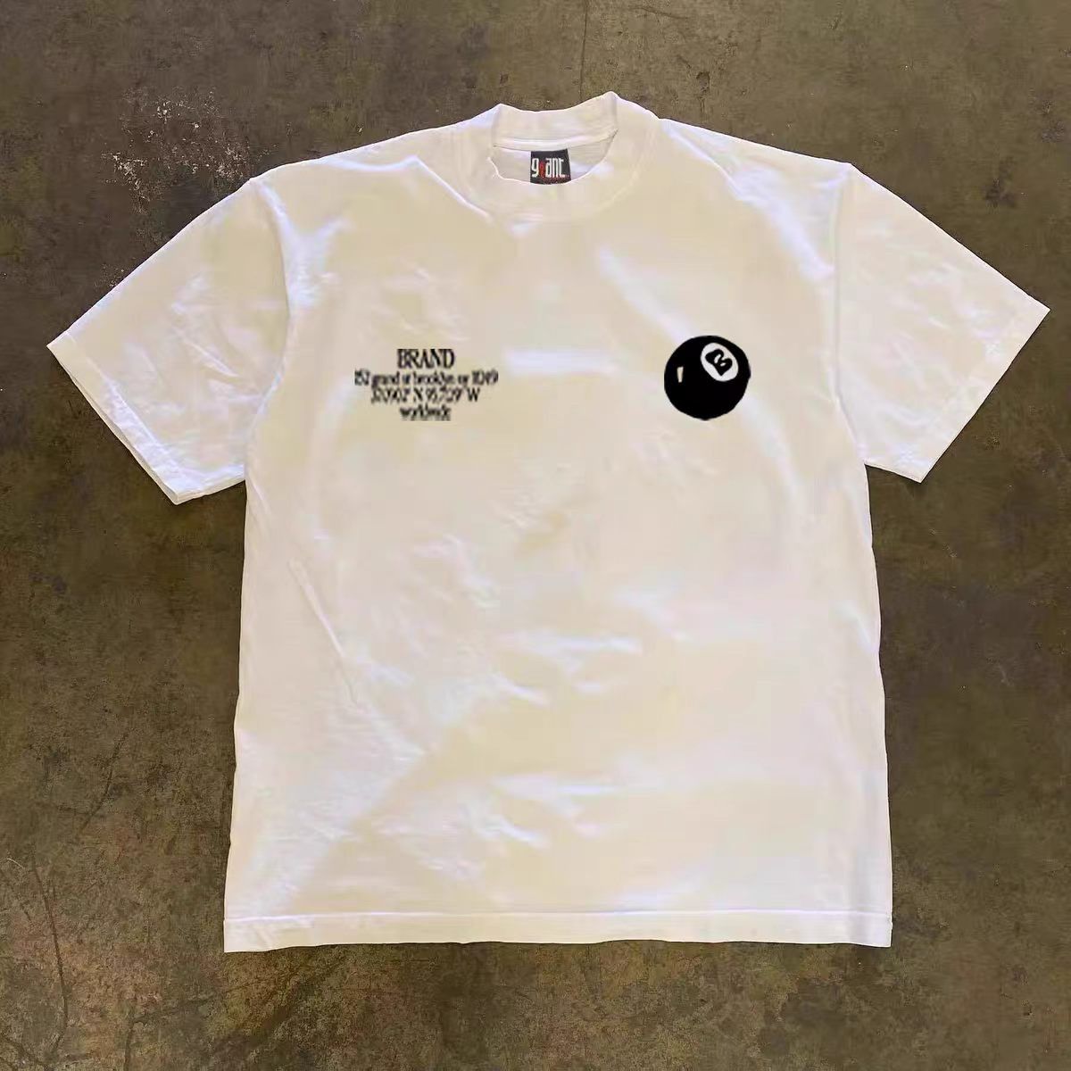 Vintage White Washed Vintage Billiards Graphic T-Shirt Size US M / EU 48-50 / 2 - 2 Thumbnail