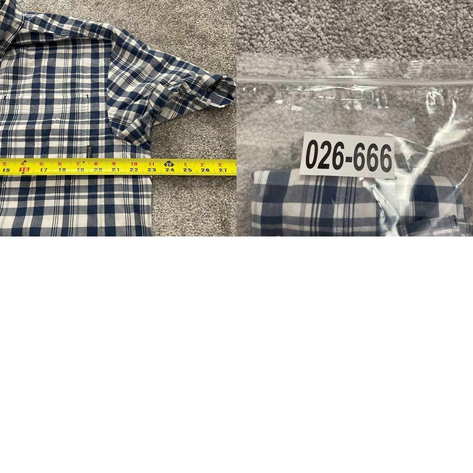 Vintage Columbia Shirt Mens L Blue Plaid Flannel Short Sleeve Button-Down Cotton Top Classic Outdoor Fishing Button Up Size US L / EU 52-54 / 3 - 8 Thumbnail