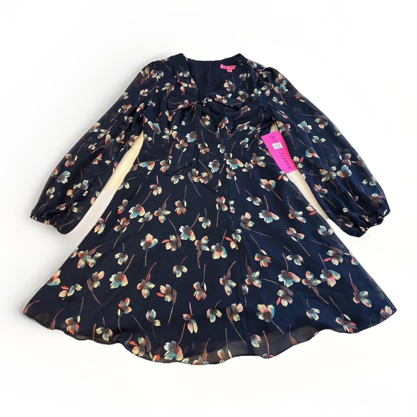Other Betsey Johnson Sheer Black Floral Sleeve Dress Sz8 Nordstrom Size M / US 6-8 / IT 42-44 - 1 Thumbnail