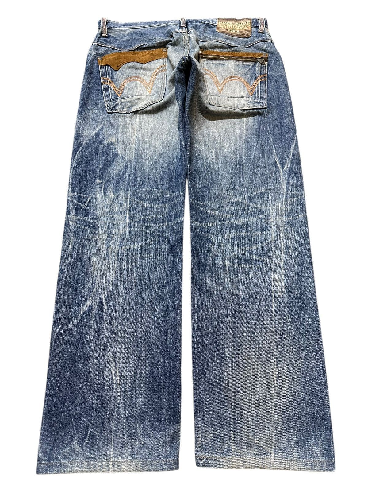 Edwin Edwin XV Exclusive Vintage Blue Thunder Wash Loose Jeans Size US 36 / EU 52 - 2 Thumbnail