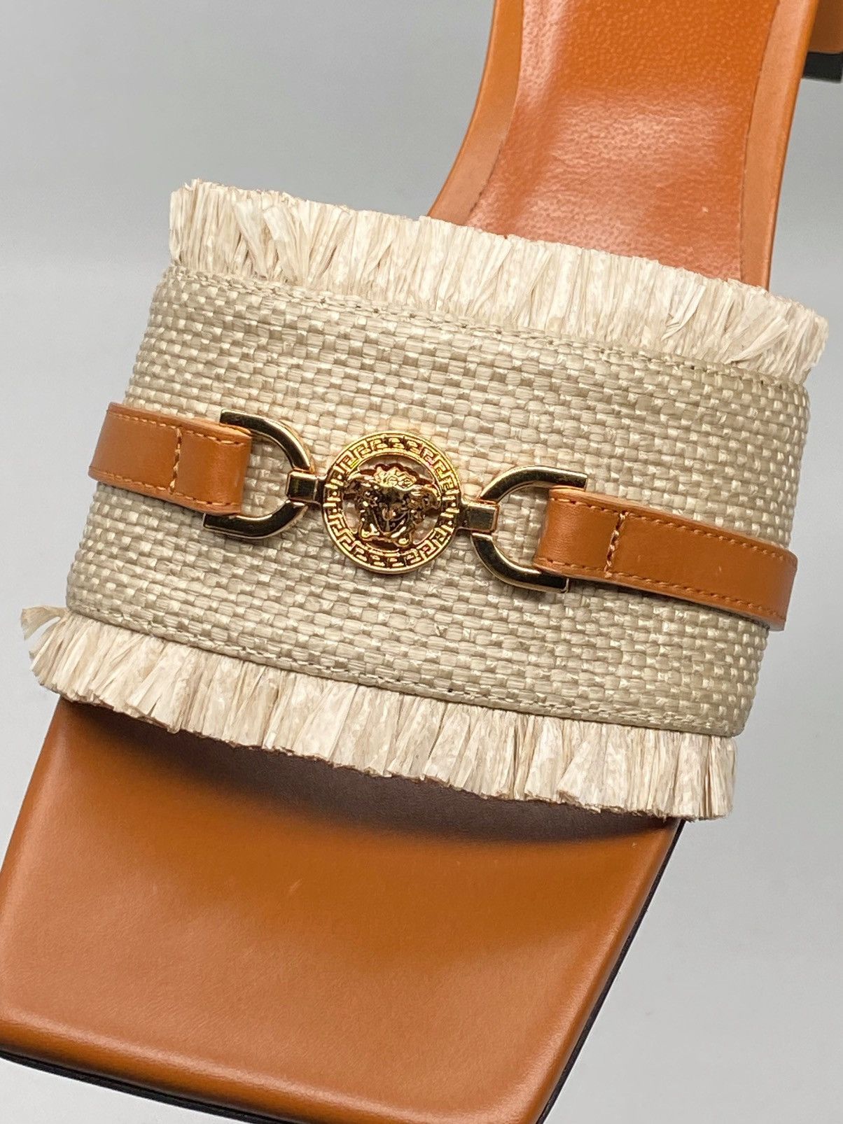 Versace Versace Medusa '95 55MM Raffia Mules Size US 7 / IT 37 - 5 Thumbnail