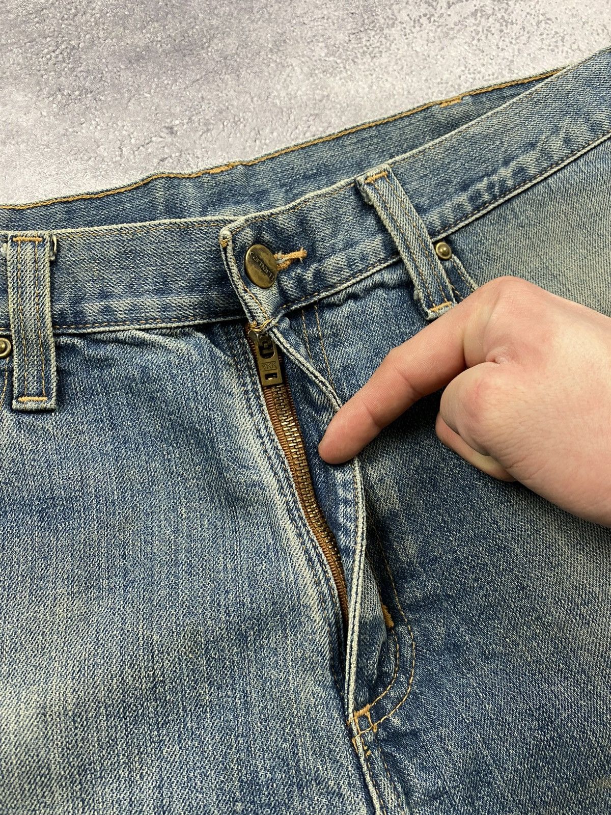 Carhartt Vintage Carhartt Denim Shorts Workwear Y2K Rare Faded 90s Size US 34 / EU 50 - 9 Thumbnail