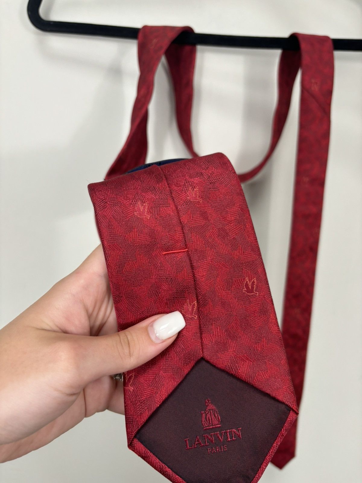 Lanvin Lanvin Paris Nestle NEW Rare Abstract Bird Pattern Silk Tie Size ONE SIZE - 5 Thumbnail