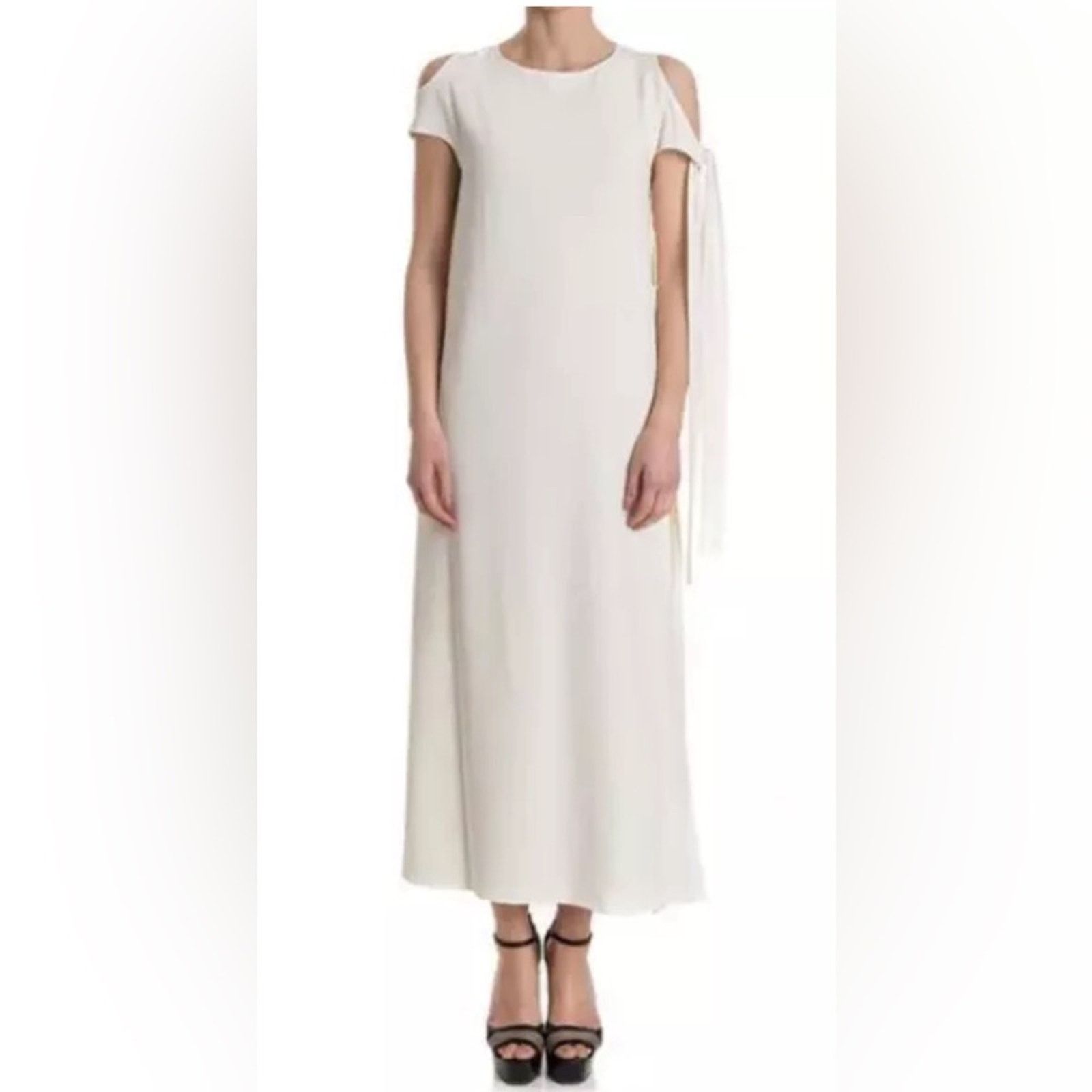 Helmut Lang Nwt -helmut lang cream ivory long maxi dress SRP $595 Size S / US 4 / IT 40 - 1 Thumbnail
