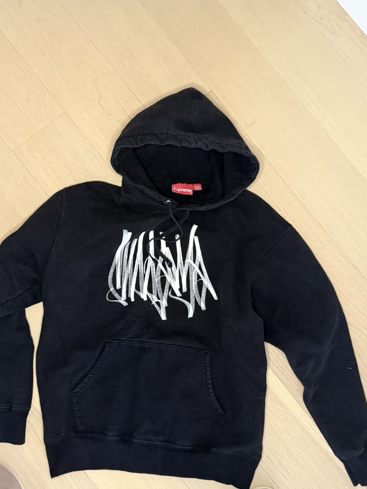 Supreme Supreme Tag Hooded Sweatshirt - Black Size US L / EU 52-54 / 3 - 1 Thumbnail
