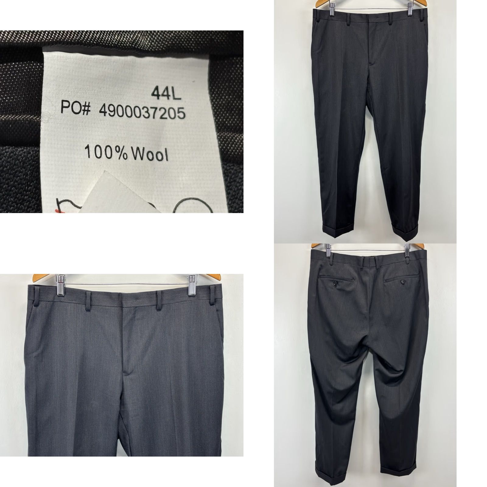 Donna Karan VINTAGE Donna Karan New York DKNY 44L gray charcoal Wool suit 2 Piece 37x30 Pants Mens Adult 90s Style Women? Size 36R - 8 Thumbnail