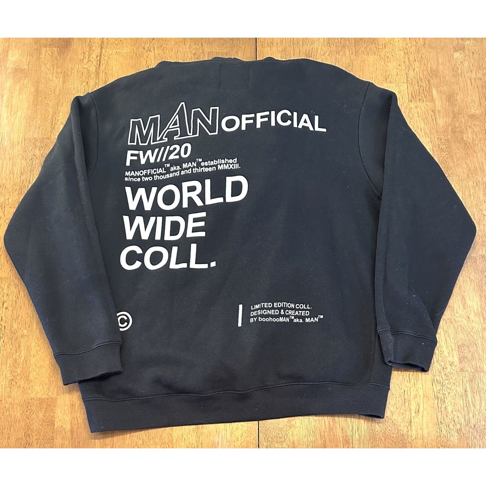 Boohoo Boohoo Man Official Hoodie Sweatshirt XL FW 20 Hoodie Men Black Logo Graphic Print Flames Pullover Winter Vintage No Size US XL / EU 56 / 4 - 5 Thumbnail