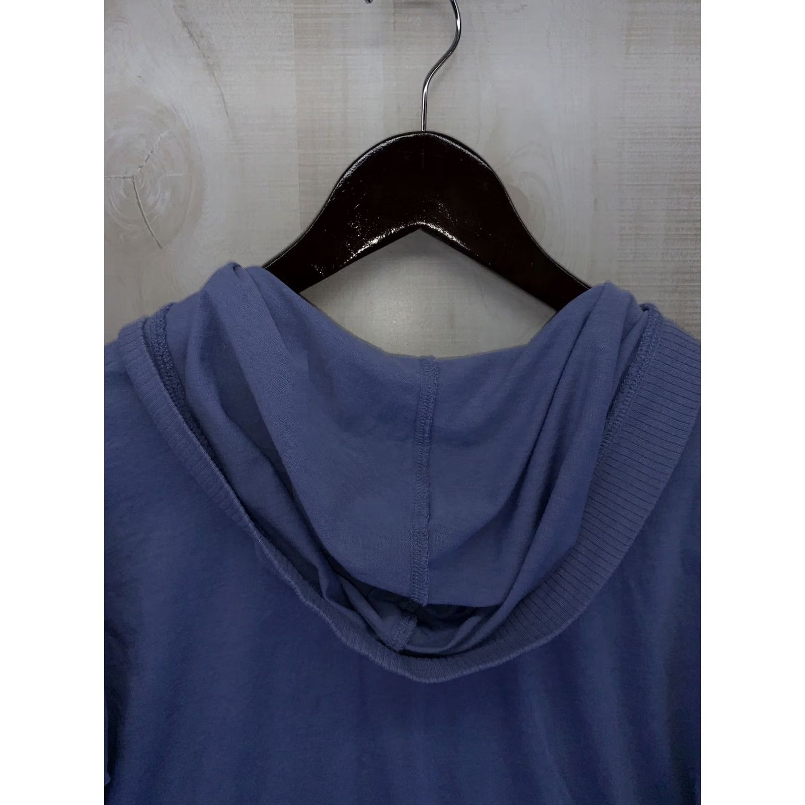 Eddie Bauer Eddie Bauer Womens M Blue Hooded Crop Short Sleeve T-Shirt Top-6328 Size 32" / US 10 / IT 46 - 5 Thumbnail