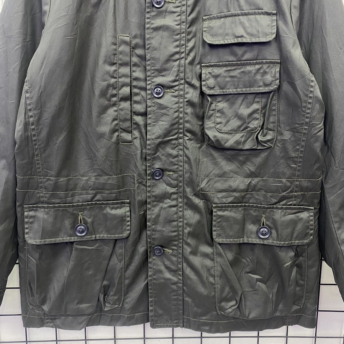 Japanese Brand Uniqlo Coated Cloth Army Green Military Jacket Size US L / EU 52-54 / 3 - 3 Thumbnail