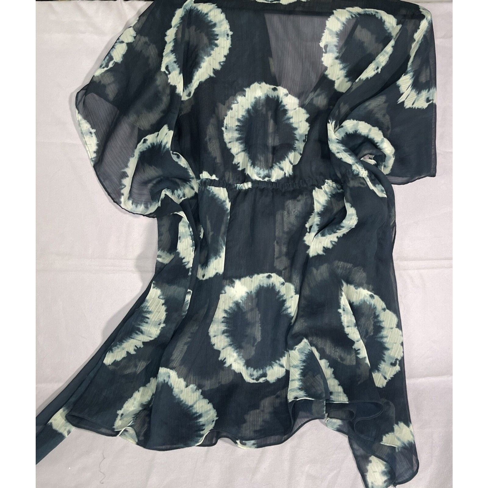 Michael Kors Michael Kors - Sheer Tie Dye Pullover Blouse - Sm/Medium Size M / US 6-8 / IT 42-44 - 4 Thumbnail