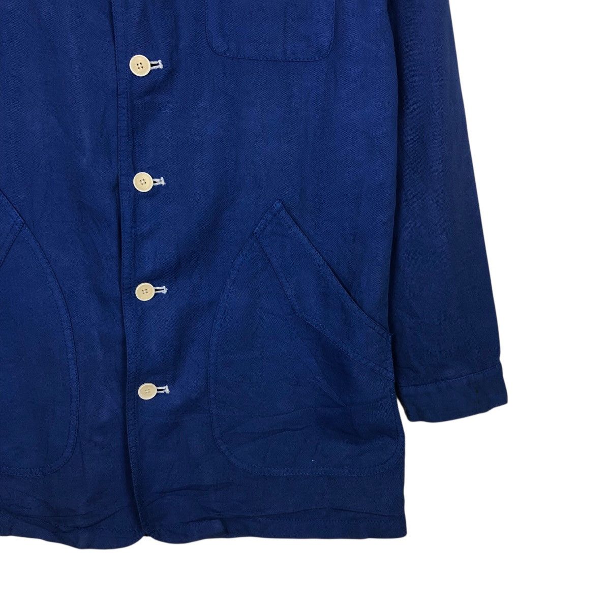 Japanese Brand 📌Rich Blue Vintage Chore Jacket Slick Issey Miyake Size US M / EU 48-50 / 2 - 6 Thumbnail