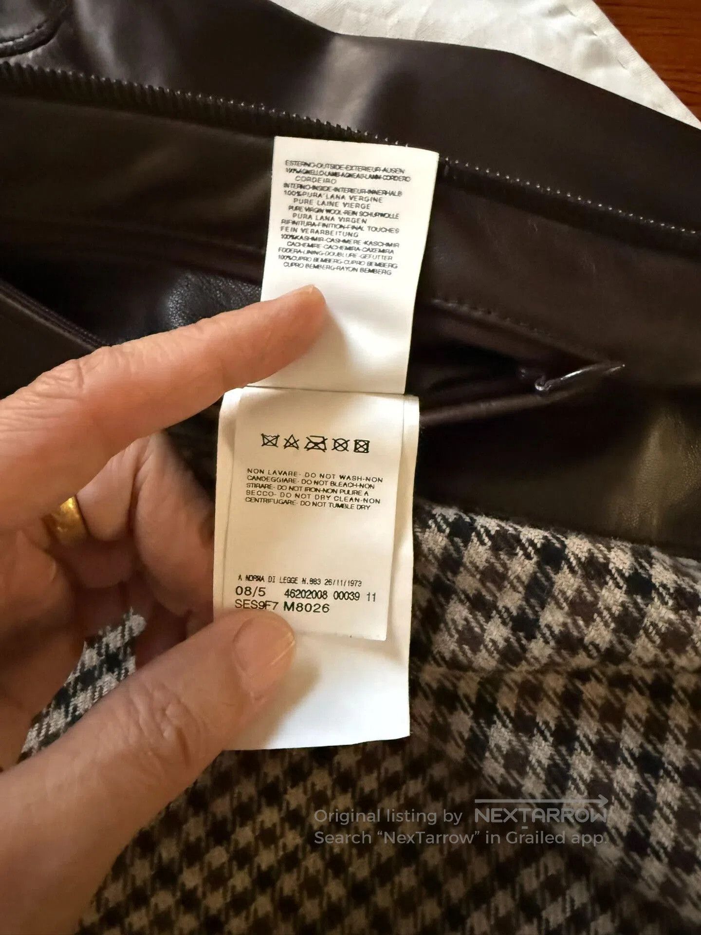 Malo Malo Men's Leather Jacket. Size US M / EU 48-50 / 2 - 9 Thumbnail