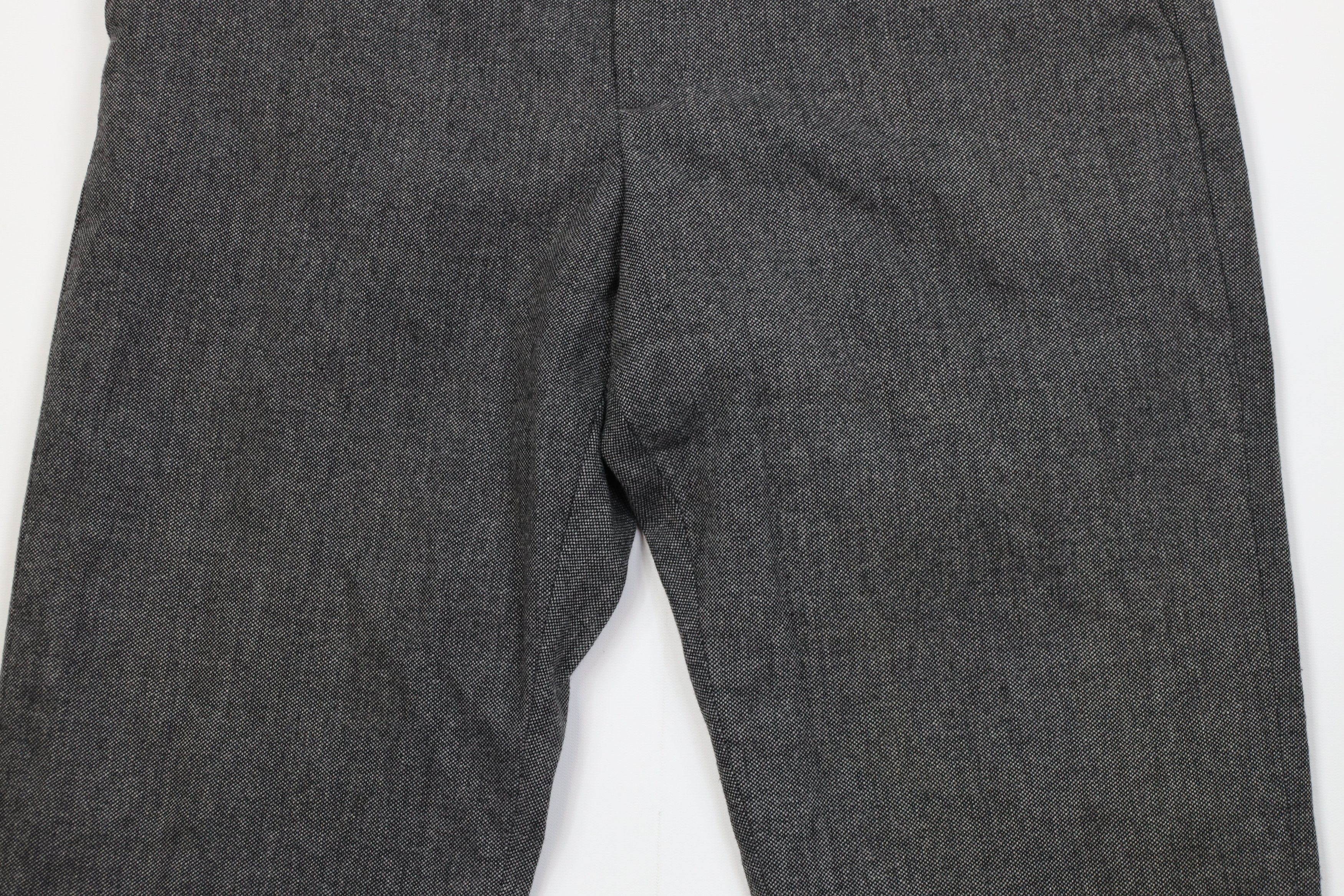 Express Express Flannel Wool Blend Knit Wide Leg Chino Pants Gray Size US 36 / EU 52 - 3 Thumbnail