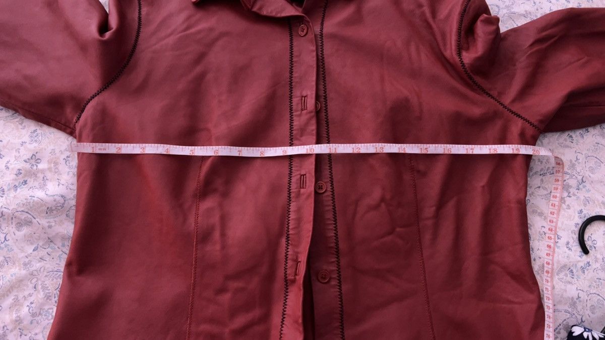 Willi Smith Vintage Willi Smith 100% Lamb Leather Shacket - Brick Red - Size XL / US 12-14 / IT 48-50 - 6 Thumbnail