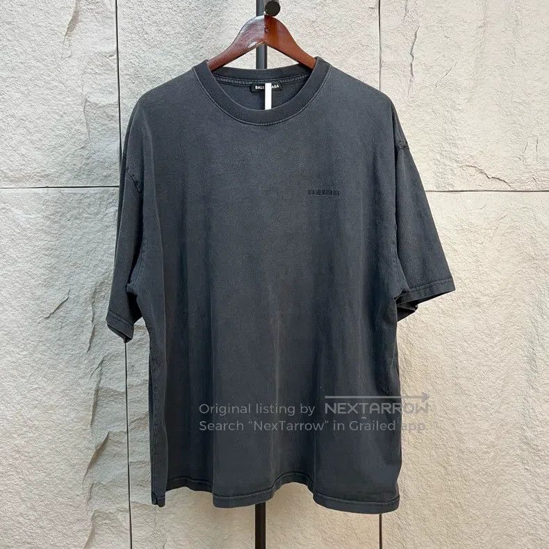 Balenciaga Back Spiral Lineage Slogan Short-sleeve