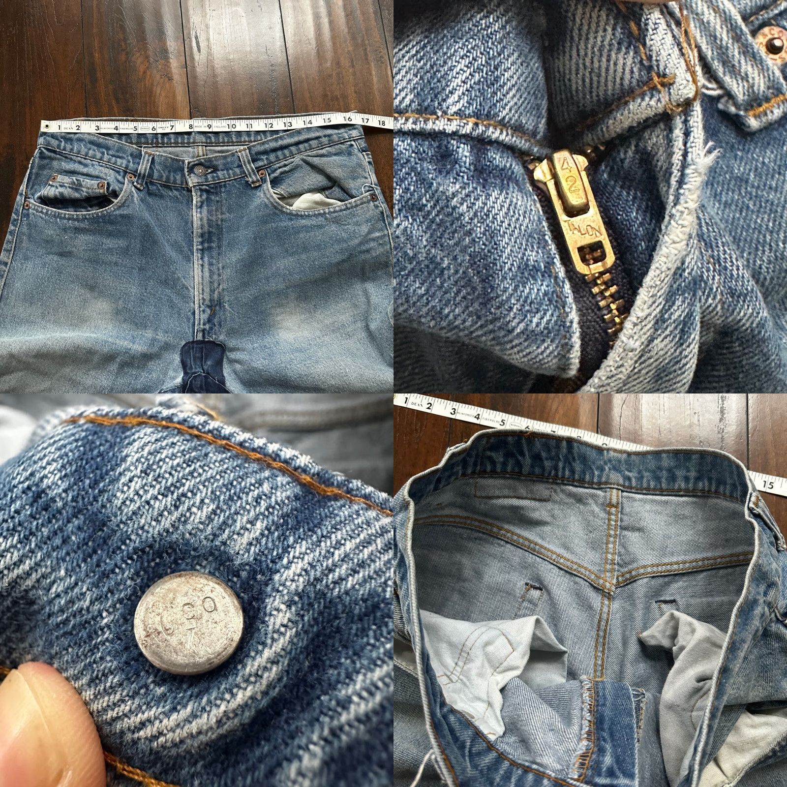 Levi's VINTAGE Levi's 505 Jeans Men 36x36 Light Wash 80s Straight Fit Cotton Denim Size US 36 / EU 52 - 8 Thumbnail