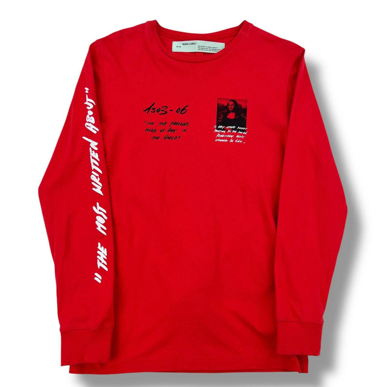Off-White Off-White Mona Lisa Red Long Sleeve T Shirt Size US S / EU 44-46 / 1 - 2 Thumbnail