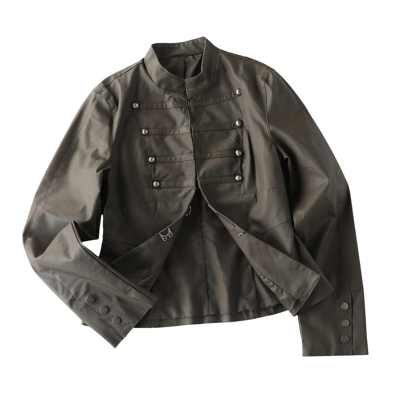 Vintage Olive Military Style Hook-Front Jacket, Structured Fit Size US M / EU 48-50 / 2 - 1 Thumbnail
