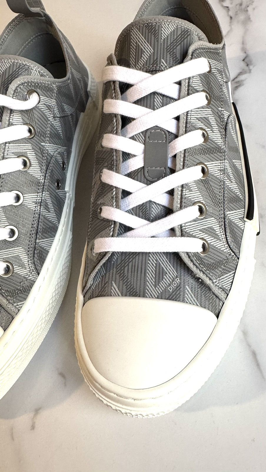 Dior Dior B23 CD Diamond Low-Top Gray Sneakers Size US 11 / EU 44 - 9 Thumbnail